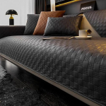Tehnoloogiline kangast nahkdiivani matt Veekindel Vastupidav Kaasaegne Diivanim&ouml;&ouml;bli Tarvikud Ruuduline Istmepadi Kate Kodukaunistus 3seater 70x180cm hall