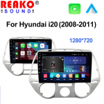 2-din Android 12 Auto Car Radio Multimeedia jaoks Hyundai I20 2008&ndash;2012 GPS-navigatsioon 2Din Carplay stereo-dvd-m&auml;ngija 4 core 1GB+32GB carplay