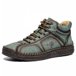 K&auml;sitsi valmistatud l&otilde;hestatud nahast saapad Meeste jalan&otilde;ud Mugavad poolsaapad meestele vabaajajalatsid Suure suurusega t&ouml;&ouml;riistakingad 38 pruun