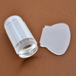 Soft Silicon Clear Jelly Sticky Stamper Nail Art Stamper Clear Silicone Jelly Nail Stamper & Scraper Tempel Tool