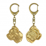 Cane Corso, Italian Cane Corso - Gilded key ring with dog in gift box, handbag decoration, luxury accessory by Art-Dog brand