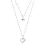 925 h&otilde;bedane topelts&uuml;damekujuline kaelakee, lihtne rangluukett, l&auml;ikiv tsirkoonist &otilde;&otilde;nes ripats, naiste temperamendiga ehted 45cm