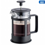JMJM Glass French Press Kohvi-teekeetja Kohvipress filtreerimiss&uuml;steemiga paksendatud borosilikaatklaas H01