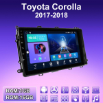 2 DIN Android autoraadio Toyota Corolla 2017-2018 jaoks Multimeediam&auml;ngija Peaseade Stereo GPS Navigatsioon WIFI 1+16GB 1+16GB