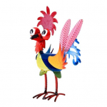 Raudkuke kuju K&auml;sitsi maalitud aiakuke kaunistused V&auml;rvilised kuke kujukeste &otilde;uekunst roheline