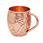 550 ML Moscow Mule kruus puhtast vasest ainulaadse lillemustriga,