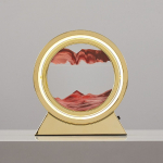 7 v&auml;rvi mereekraani kaunistus lauaarvuti kaunistus liivakell hele kiirliiva maalimine liivamaastiku lamp Gold Frame punane