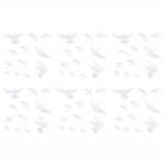 Aknahoiatuse kleebis Kokkup&otilde;rkevastased siluetid Aknaklambrite komplekt (Valge)