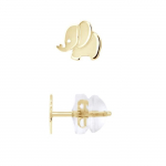 LEA &; ARTHUR - Laste k&otilde;rvar&otilde;ngad "ELEPHANT" Mustrid 375 Tuhanded kollane kuld - SILICONOR jalutusk&auml;ru s&uuml;steem - Laste ehted