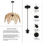 35cm Ripatsvalgustid Lambivarjud Elutoa Lamp Toa jaoks Laevalgustid Saali jaoks Bambuslamp