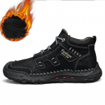 38-48S&uuml;gis/talv Plus sametist soojad K&auml;sitsi valmistatud meeste saapad Kingad Mugavad poolsaapad meestele vabaajajalatsid Mokassiinid meeste t&ouml;&ouml;riistakingad 41 lahe must v&auml;rv