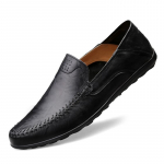 Moodsad Ehtsad Nahast Meeste Kingad Vabaaja Luksusbr&auml;nd Formaalid Meeste Mokassiinid Mokassiinid Itaalia Hingavad Slip-on Meeste Paadikingad Suur Suurus 37 must