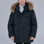 P&auml;ris karusnahast krae talve sulejope meestele Prakas kapuutsiga paks soe valge pardi sulemantel meeste pealisriided S must