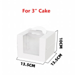 5Pcs 3/4/6/8/10 inch Cake Box White Paper Transparent Window Portable Birthday Cake Dessert Packaging Party Gift Supplies other