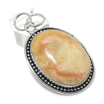 Natural Orange Seraphinite 925 Sterling Silver Jewelry Pendant 2.36 v1p51