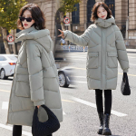 S&uuml;gistalvine paks soe lahtine pikk krae Parka naiste vabaaja &uuml;hev&auml;rviline suur tasku kapuutsiga joped V&auml;lisr&otilde;ivad M khaki