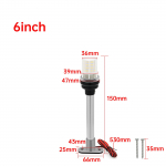 HD LED Navigatsioonituli Veekindel Kokkupandav Tuli Sobib 12V-24V Mere Paadi Purjetamise Signaal 180&deg; P&ouml;&ouml;ratav Energias&auml;&auml;stlik Tuli