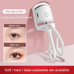 Elektriline soojendusega ripsmekoolutaja kamm Kauakestvad ripsmed lokid termilised ripsmekoolutajad meigivahendid Silmade ripsmete perm roosa