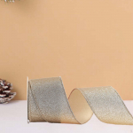 Christmas Ribbon DIY Xmas Decoration Flexible Glitter 2.5 inch Wide for Crafts Party Supplies