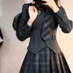 Preppy Style Jk s&auml;rgid Naiste Camisas &otilde;hukesed l&uuml;hikesed topid Basics Chemise Femme Jaapani Y2k High Street Korea s&auml;rgid S