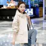 Kapiga trenchcoat naiste kevadine Korea versioon vabaaja lahtine temperamentne lihtne t&ouml;&ouml;jakk pealosa 3XL valge