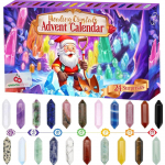 24 p&auml;eva kristallid j&otilde;ulude advendikalender kinkekarp Looduslik v&auml;&auml;riskivi kivimineraalide kivikollektsioon j&otilde;ululoenduskingitus One Size
