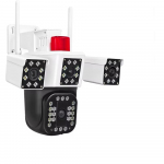 LS VISION 6K 12MP WiFi IP-kaamera v&auml;litingimustes, kolme objektiiviga panoraamvaade PTZ IP-kaamera AI j&auml;lgimine turvakaitse CCTV videovalve EU cam