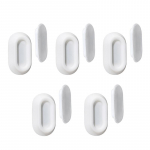 5 tk magnetiline kaugjuhtimisklamber, isekleepuv seinale kinnitatav hoiuklamber kaugjuhtimispuldi jaoks, majapidamistarvete hoiukoht valge