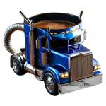 K&auml;sit&ouml;&ouml;na valmistatud veoauto kohvikruus keraamiline tass Unikaalne kingitus veoautode armastajatele Poolhaagise kujuga kruus veoautojuhi kingitus kollane