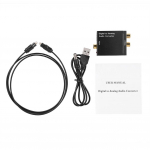 Audio muundaja digitaalne optika analoog koaksiaaladaptador RCA muundur valge