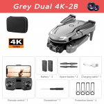 Uus originaal V88 droon 4K/8K HD kahe kaameraga &otilde;hufotograafia takistuste v&auml;ltimise kaugjuhtimispuldiga lennuki neljakopteri m&auml;nguasi 2025 Grey Dual-4K-2B
