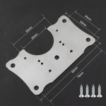 4 tk kapi hingede remondiplaat roostevabast terasest hinge parandamiseks kinnitusplaat koos kruvidega m&ouml;&ouml;bli ukse hing B-4PCS