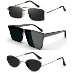 Sheomy Unisex Combo pakkumine 3 tooni prillidega White Black Candy MC stan Rectangle Retro Vintage kitsad p&auml;ikeseprillid naistele::Mehed , kommid MC stan-16