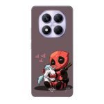 Coque de t&eacute;l&eacute;phone - Maniacase - Xiaomi Redmi Note 14 Pro 5G - Souple - Multicolore - B&eacute;b&eacute; Deadpool avec Licorne