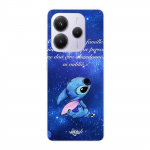 Coque - Maniacase - Xiaomi Redmi Note 14 5G - Souple - Noir - Stitch Disney Mignon
