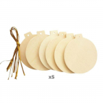 30 lamedast puidust j&otilde;ulupalli riputamiseks 6 cm