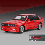 1/24 BMW M3 E30 M&auml;nguauto Mudel Valatud Metallist S&otilde;iduk Miniatuur Tagasit&otilde;mmatav Heli Valgus Avatavad Uksed Kollektsioon Kingitus Lapsele Poistele punane