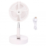 Kaasaskantav Teleskoopiline Lauaventilaator Kokkupandav Pihustav Niisutav LED Ventilaator USB Laadimine