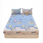 Paigaldatud lina elastse ribaga 100% puuvill + 2tk padjap&uuml;&uuml;r, pehme multikas, tr&uuml;kitud lastele poistele t&uuml;drukutele voodimadratsi kate 120cmx200cmx30cm