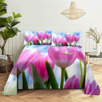 Tulpvoodipesu komplekt padjap&uuml;&uuml;ridega Lilled voodilina padjap&uuml;&uuml;riga 2 tk 3 tk &uuml;heinimese kaheinimesevoodi jaoks King Full Twin suurused 110x230cm 2pcs