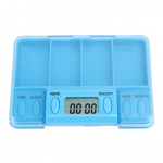 Kaasaskantav nutikas ravimimeeldetuletuskarp Elektrooniline ravimidosaator Digitaalne ravimite hoiukarp sinine