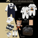 H&auml;rrasmehe kinkekarp: Beebi Romper ja Riiete Komplekt Vasts&uuml;ndinutele kuni &Uuml;heaastastele - Ideaalne Eripidustusteks 73 cm