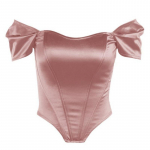 Mood Sexy Bones Korsett Tops Naistele Camisole Paljas &Otilde;lg Satiin Tube Tops Suvised Slim Fitted Vest Tank Top T-s&auml;rgid Pluus M roosa