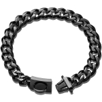 Raskekaaluline kuldne koera kaelarihm tugeva pandlaga, 304 roostevabast terasest Kuuba l&uuml;likett, luksuslik metallist lemmikloomade jalutuskaelarihm, choker 14inch(35cm)
