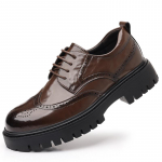 Meeste formaalsed &auml;rikingad paksude talladega, paelkinnitusega Oxford Brogues kingad, luksuslikud meeste pidulikud kingad, mehelikud vabaaja nahast kingad, pulmapeo mokassiinid 38 pruun