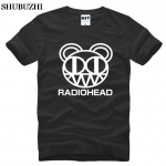 Uus saabumine Radiohead Unisex T-s&auml;rk L&uuml;hikeste varrukatega Puuvillane Lahe Punk Alternatiivrokk Radiohead Logo T-s&auml;rk shubuzhi top tees S