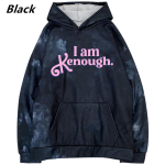 I Am Ken Enough Pusad Lipsuv&auml;rvi kirjaga tr&uuml;kitud I Am Kenough Pusad, vabaaja pikkade varrukatega topid meestele, naised XXXL must