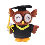 Graduation Owl Bear Doll Cute Plush Class of 2025 Gift for Her Him Personalized School Stuffed Animal Mini Doctoral Hat Design Graduation Decorations D