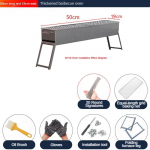 V&auml;ljas kasutatav s&ouml;ega BBQ-ahi, kaasaskantav kodune kokkupandav s&ouml;epliit roostevabast terasest puuk&uuml;ttega BBQ-grill telkimispikniku grillimiseks