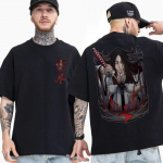 Anime Bleach T-s&auml;rk Unisex Retsu Unohana Trendikas &uuml;mara kaelusega T-s&auml;rk puuvillane graafilise tr&uuml;kiga T-s&auml;rk naistele Unisex &uuml;lisuured riided 2XL